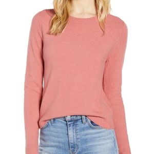LAST CHANCE ❤️ 3/$15 NEW Halogen Crewneck Sweater PINK PULLOVER LARGE